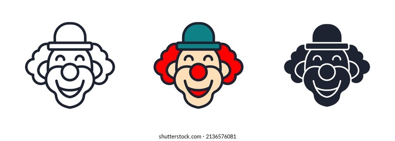 clown icon symbol template for graphic and web design collection logo vector illustration