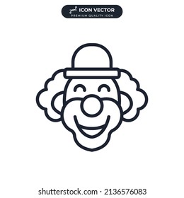 clown icon symbol template for graphic and web design collection logo vector illustration