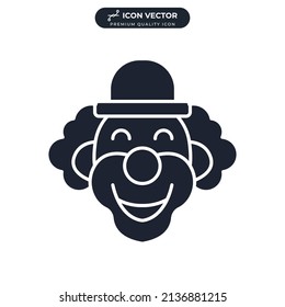 clown icon symbol template for graphic and web design collection logo vector illustration