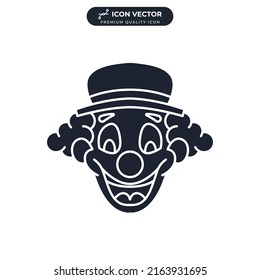clown icon symbol template for graphic and web design collection logo vector illustration