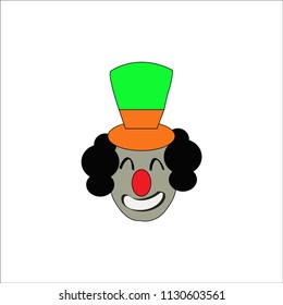  clown icon vector