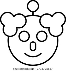 Clown Icon Vector Element line icon design vector icons