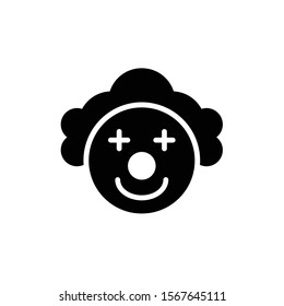 clown icon vector glyph style design