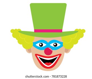 Clown, icon. Vector illustration.