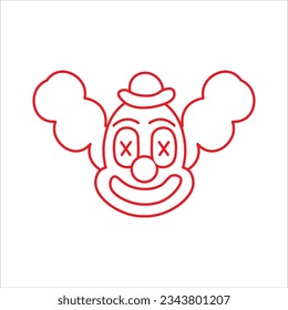 clown icon vector illustration symbol
