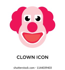 Clown icon vector isolated on white background for your web and mobile app design, Clown logo concept