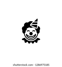 Clown Icon Vector Isolated White Background