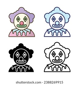Clown icon vector on trendy design