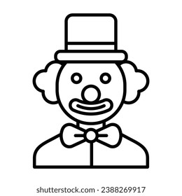 Clown icon vector on trendy design