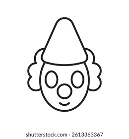 clown icon with white background vector stock illustration