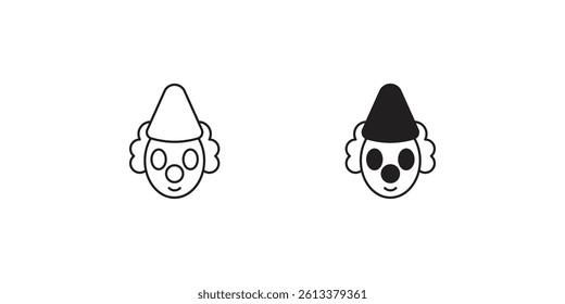 clown icon with white background vector stock illustration