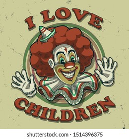 clown illustration tee shirt wallpaper logo poster print graphic design