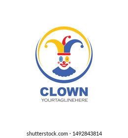 clown illustration vector icon design template