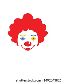 clown illustration vector icon design template