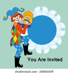 Clown Invitation Placard