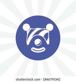 clown isolated simple solid vector icon