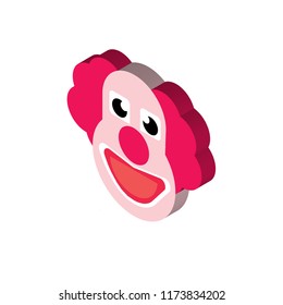 Clown isometric left top view 3D icon
