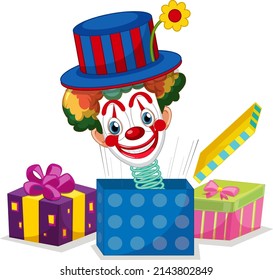 Clown Jack In The Box Toy  Illustration