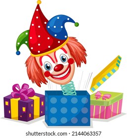 Clown Jack In The Box Toy  Illustration