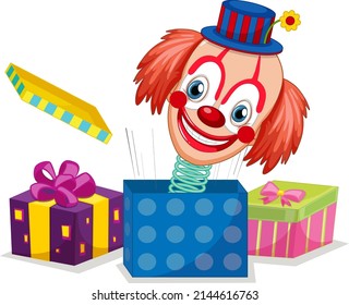 Clown Jack In The Box Toy  Illustration