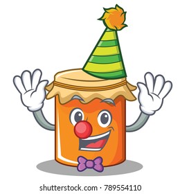 Clown jam mascot cartoon style