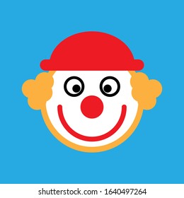 Clown jester icon,  joker face vector