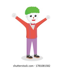 clown a job design character on white background