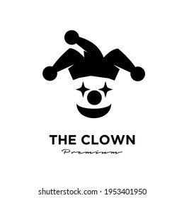 clown joker logo icon design vector illustration	
