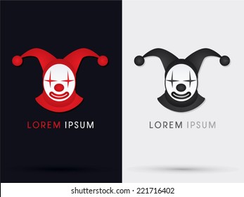 Clown ,joker logo, symbol, icon, graphic, vector.