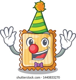 Clown lasagna is served in cartoon plates