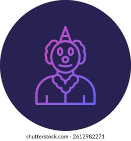 Clown Line Circle Gradient Style