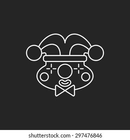clown line icon