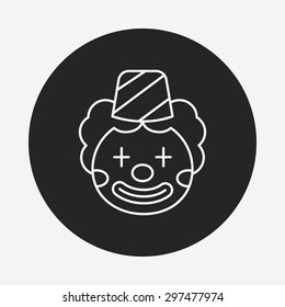 clown line icon