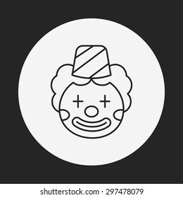 clown line icon