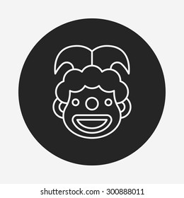 clown line icon