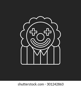 clown line icon