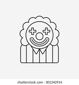 clown line icon