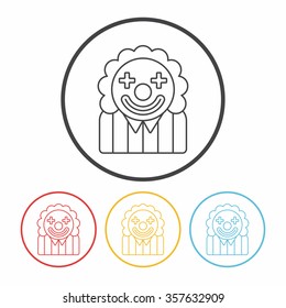 clown line icon