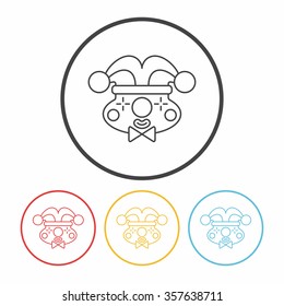 clown line icon