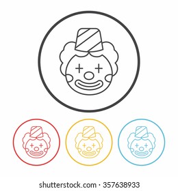 clown line icon