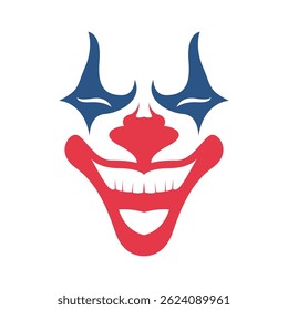 Plantilla de diseño de icono de logotipo de payaso