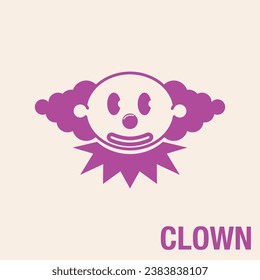 Clown-Logo-Symbol-Design, Vektorgrafik