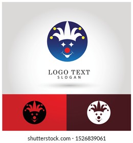 Clown Logo. Icon & Symbol Vector Template.