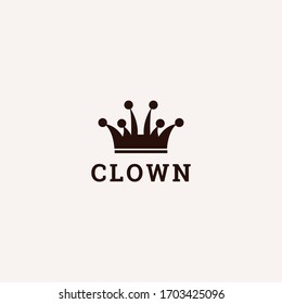 Clown logo template design in Vector illustration 