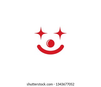 Clown logo template ilustration vector 