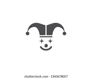 Clown logo template ilustration vector 