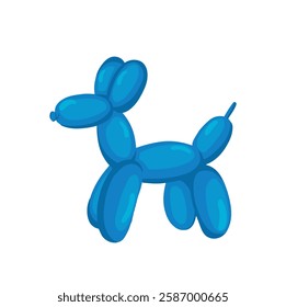 clown magician symbol, balloon dog, hand drawn vector illustration