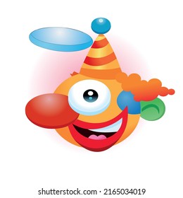 clown makes people smiling .clown joking. Clown Face Vector Illustration