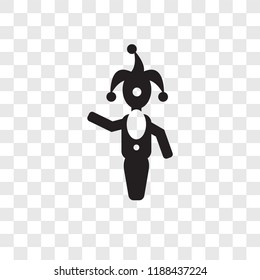 Clown man vector icon isolated on transparent background, Clown man transparency logo concept