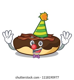 Clown maple bacon bar mascot cartoon